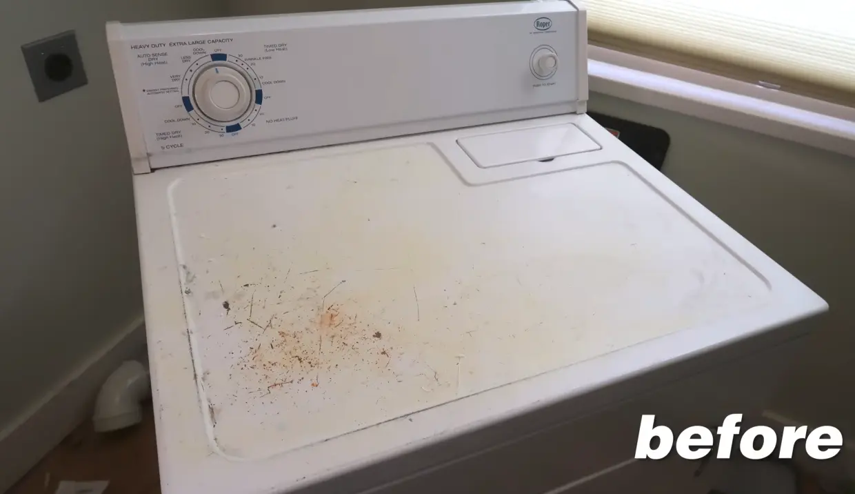 Before - faulty dryer not heating in Cedar Rapids Iowa home before repair