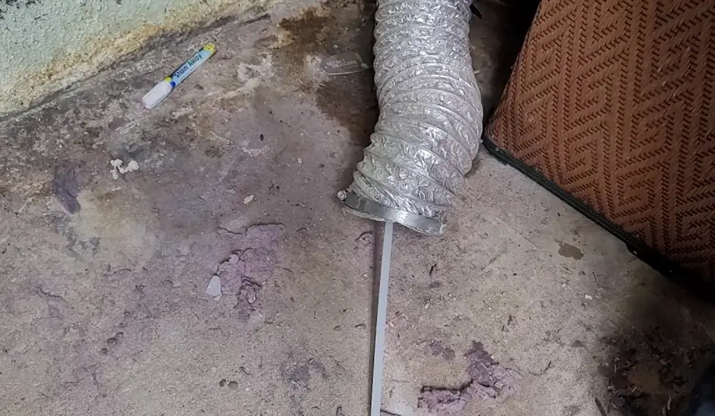 Dryer vent pipe cleaning Cedar Rapids Iowa - lint removal before and after